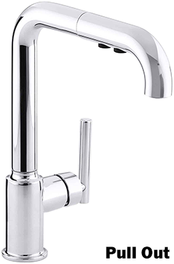 Rosie on the House KOHLER K 7505 CP Purist Primary Kitchen Faucet Pull Out