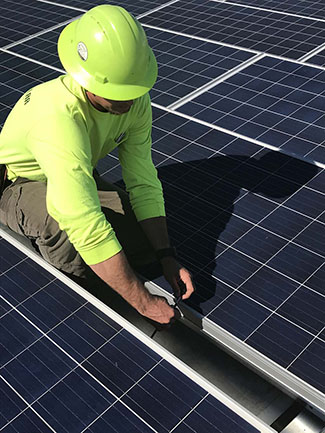 rosie on the house solar installation