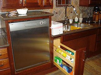 Rosie on the House Dishwasher and sliding drawer