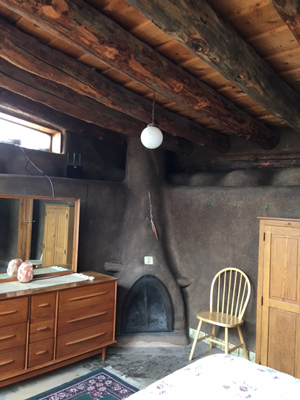 rosie on the house earthship interior