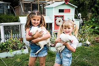 Rosie on the House Kids With Chickens