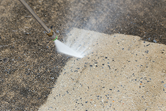 Rosie on the House Pressure Washing Concrete