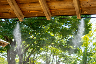 Rosie on the House Patio Misting System