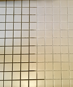Rosie on the House Grout Before and After Cleaning